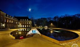 James Bond-style Pond and Parking Garage Entrance by HOSPER