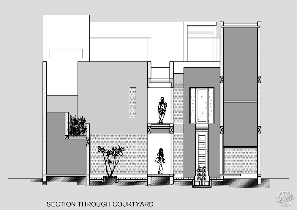 ˫ͥԺ/Charged Voids   Twin Courtyard House / Charged Voids18ͼƬ