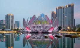 The Lotus Exhibition Centre and Peoples Park, Wujin, China
