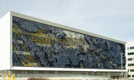 Parking Structure Art Facade--Eskenazi Hospital